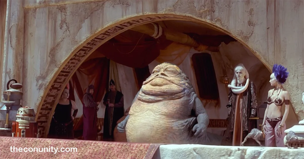 Jabba the Hutt หรือที่รู้จักกันดีในชื่อJabba the Huttเป็นศัตรูตัวฉกาจที่เกิดขึ้นในจักรวาลStar Wars เขาเป็นอันธพาลฉาวโฉ่และเป็นผู้นำอาณาจักร